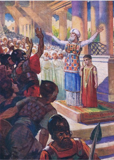 The Boy Joash Crowned King by English School